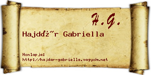 Hajdár Gabriella névjegykártya