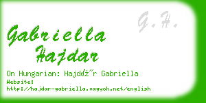 gabriella hajdar business card